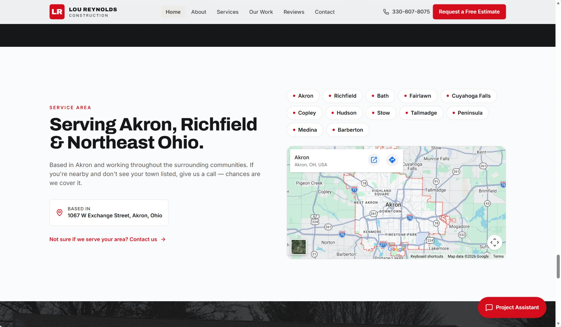 Lou Reynolds Construction website designed by Ascendr Digital