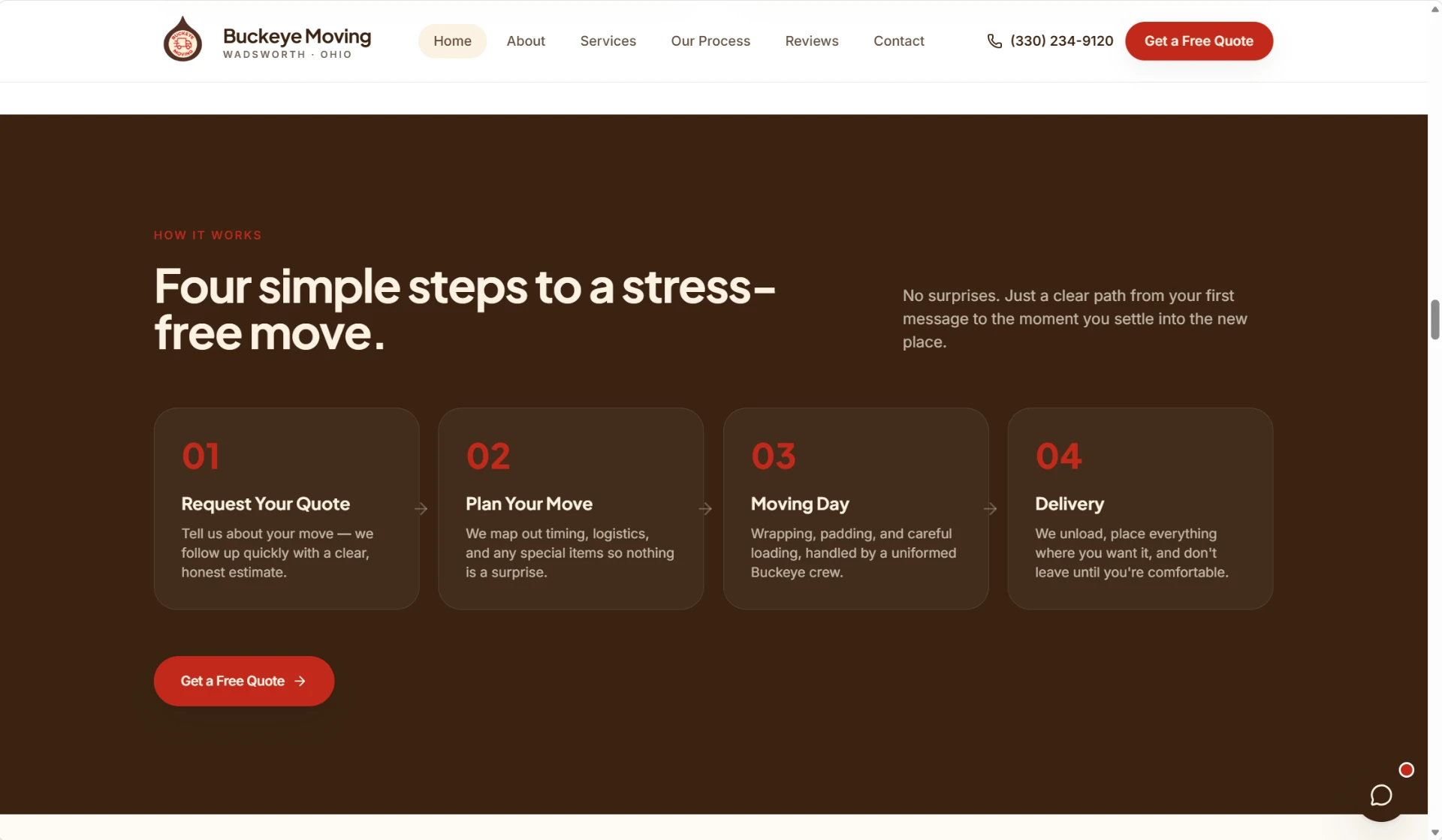Buckeye Moving website designed by Ascendr Digital