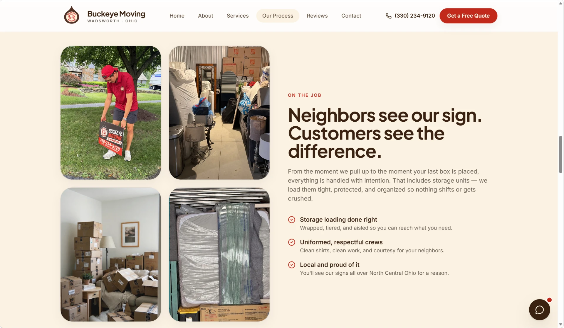 Buckeye Moving website designed by Ascendr Digital